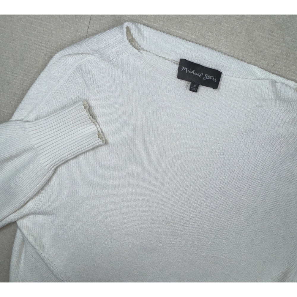 Michael Stars Side Tie Tunic Cream Minimalist Modern Basic Cashmere/Wool Blend